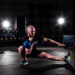 Blue Kettlebell Iron Covered with Vinyl Hms Knv10