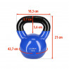 Blue Kettlebell Iron Covered with Vinyl Hms Knv10