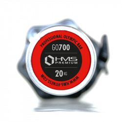 Olympic Barbell 20Kg 2200Mm HMS Go700 + Clamp Zg1000 Red