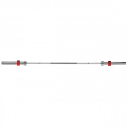 Olympic Straight Barbell 20Kg 2200Mm HMS Gop220 Pro + Zg1000R Red Clamps
