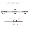 Olympic Straight Barbell 20Kg 2200Mm HMS Gop220 Pro + Zg1000R Red Clamps
