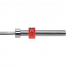 Olympic Straight Barbell 20Kg 2200Mm HMS Gop220 Pro + Zg1000R Red Clamps