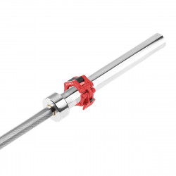 Olympic Straight Barbell 20Kg 2200Mm HMS Gop220 Pro + Zg1000R Red Clamps