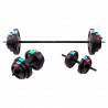 Set (3 pieces) Composite Barbell and Dumbbells 62 Kg HMS Sgsp60