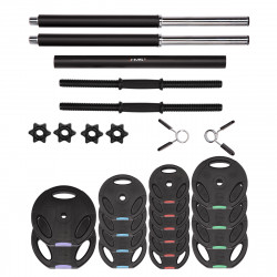 Set (3 pieces) Composite Barbell and Dumbbells 62 Kg HMS Sgsp60