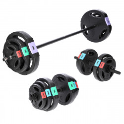 Set (3 pieces) Composite Barbell and Dumbbells 62 Kg HMS Sgsp60
