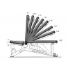 Adjustable Exercise Bench Semi Commercial HMS L1237