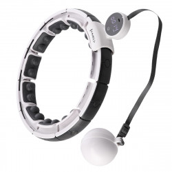 Zestaw Hula Hop Magnetyczny White Hhm16 Z Licznikiem Hms + Pas Wyszczuplający Br163 Black