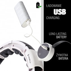 Zestaw Hula Hop Magnetyczny White Hhm16 Z Licznikiem Hms + Pas Wyszczuplający Br163 Black