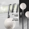 Zestaw Hula Hop Magnetyczny White Hhm16 Z Licznikiem Hms + Pas Wyszczuplający Br163 Black