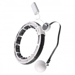Zestaw Hula Hop Magnetyczny White Hhm16 Z Licznikiem Hms + Pas Wyszczuplający Br163 Black