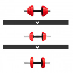 Rubberized Dumbbells 20Kg HMS Sggx20