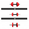 Rubberized Dumbbells 20Kg HMS Sggx20