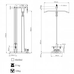 Wyciąg Do Ściany Na 2 Prowadnicach Ms-W103 2.0 - Marbo Sport