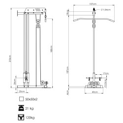 Wyciąg Do Klatki Rack Ms-W107 2.0 - Marbo Sport