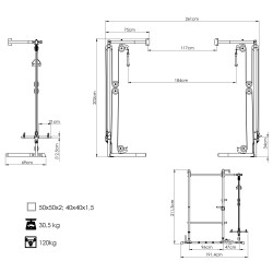 Wyciąg Bramowy Do Klatki Rack Ms-W108 2.0 - Marbo Sport