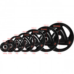 Black Olympic Rubberized Plate 2.5 Kg HMS Tox02