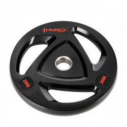 Black Olympic Plate Rubberized 20 Kg HMS Tox20