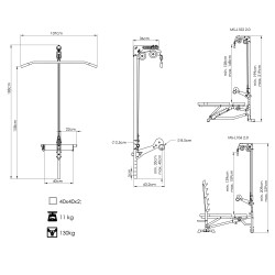 Mountain and Lower Pull to Semi-Pro Benches - Marbo Sport Ms-W102 2.0