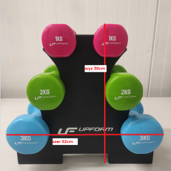 Zestaw Hantli Fitness Winylowych 12 Kg Ze Stojakiem - Upform