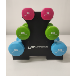 Zestaw Hantli Fitness Winylowych 12 Kg Ze Stojakiem - Upform