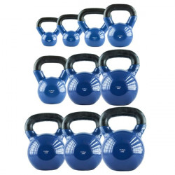Knv32 Blue Kettlebell Żeliwny Pokryty Winylem Hms