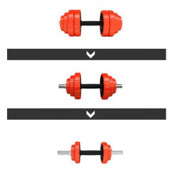 Sggx30 Sztangielki Gumowane 30Kg Hms