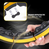 Hhm21 Hula Hop Black/Yellow Z Magnesami, Wypustkami Tpe I Obciążnikiem + Licznik Hms