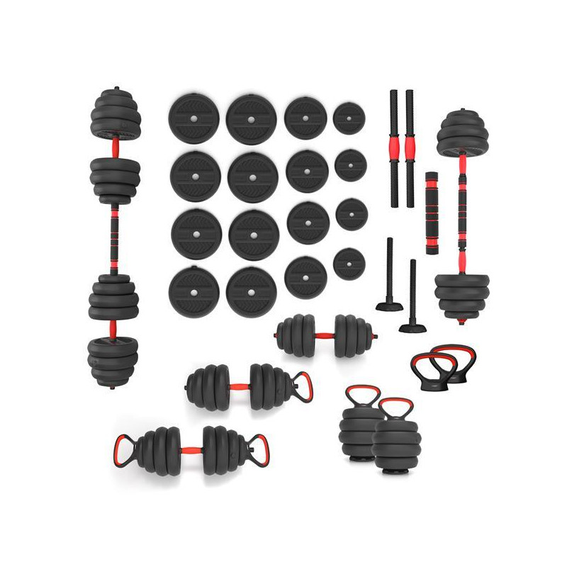 Sgn140 (2 Części) Pro Set 6W1 Zestaw Ciężarów 40Kg Hms Sgn140 (2 Części) Pro Set 6W1 Zestaw Ciężarów 40Kg Hms