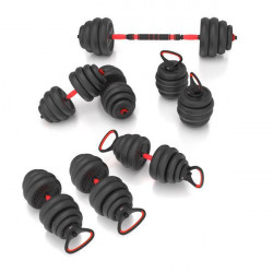Sgn140 (2 Części) Pro Set 6W1 Zestaw Ciężarów 40Kg Hms