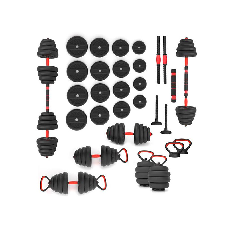 Sgn130 Pro Set 6W1 Zestaw Ciężarów 30Kg Hms Sgn130 Pro Set 6W1 Zestaw Ciężarów 30Kg Hms