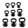 Knv24 Black Kettlebell Żeliwny Pokryty Winylem Hms