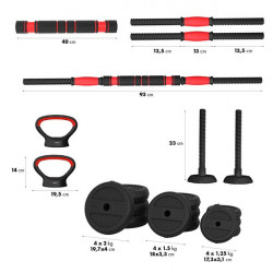 Sgn120 Pro Set 6W1 Zestaw Ciężarów 20Kg Hms