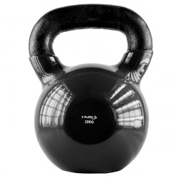Knv20 Black Kettlebell Żeliwny Pokryty Winylem Hms