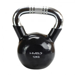 Ktc12 Black Uchwyt Chrom Radełkowany Kettlebell Żeliwny Hms