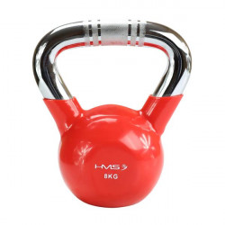 Ktc10 Red Uchwyt Chrom Radełkowany Kettlebell Żeliwny Hms