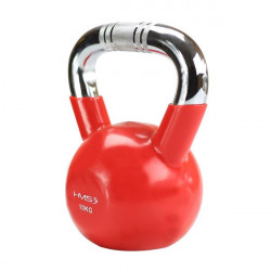 Ktc10 Red Uchwyt Chrom Radełkowany Kettlebell Żeliwny Hms