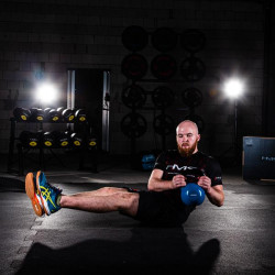 Knv10 Blue Kettlebell Żeliwny Pokryty Winylem Hms