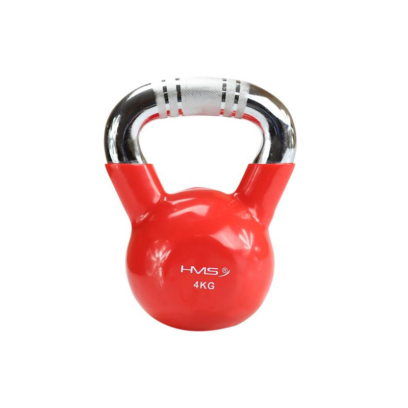 Ktc06 Red Uchwyt Chrom Radełkowany Kettlebell Żeliwny Hms Ktc06 Red Uchwyt Chrom Radełkowany Kettlebell Żeliwny Hms