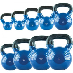 Knv06 Blue Kettlebell Żeliwny Pokryty Winylem Hms